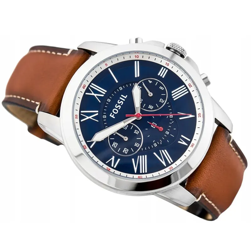 Fossil Grant Chronograph Blue Leather Men's Watch | FS5210